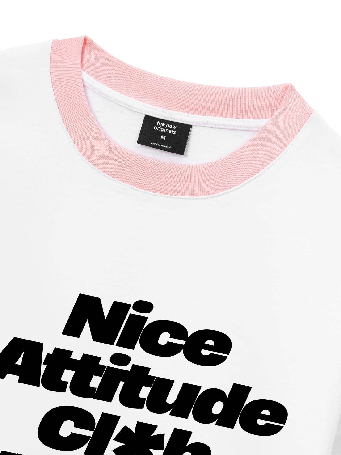 Áo Thun Ringer Relaxed Fit Life Vibe Nice Attitude