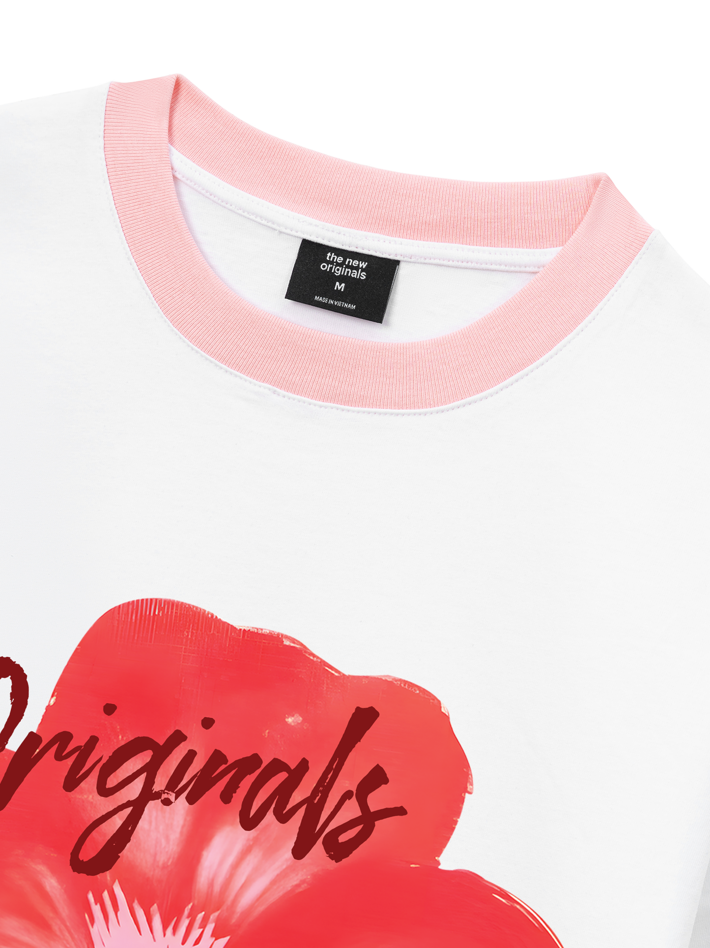 Áo Thun Ringer Relaxed Fit Summer Vibes Red Flower