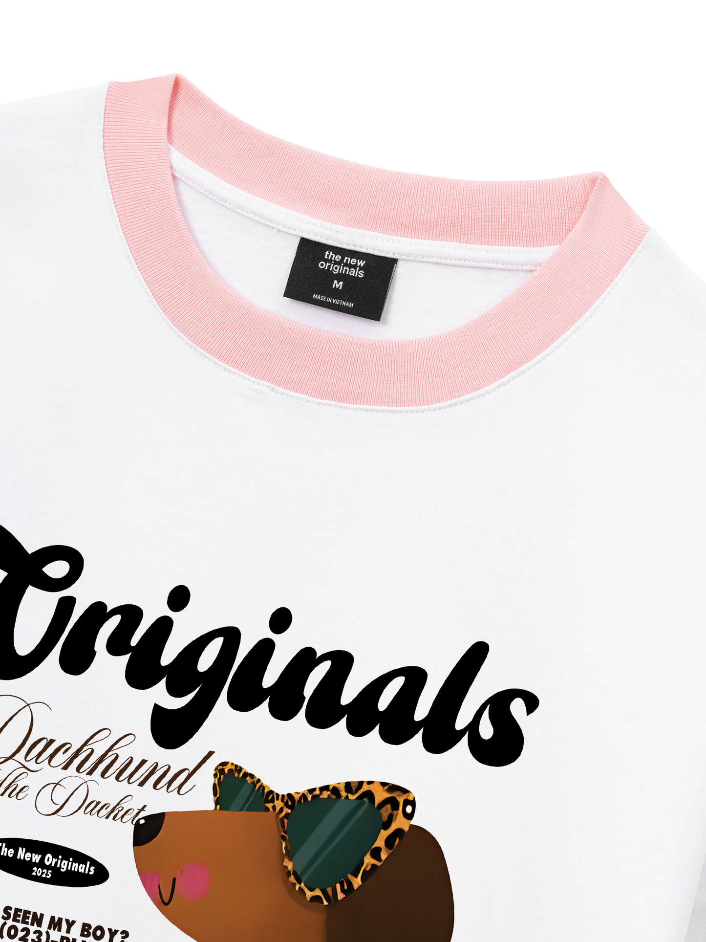 Áo Thun Ringer Relaxed Fit Leopard Dachshund