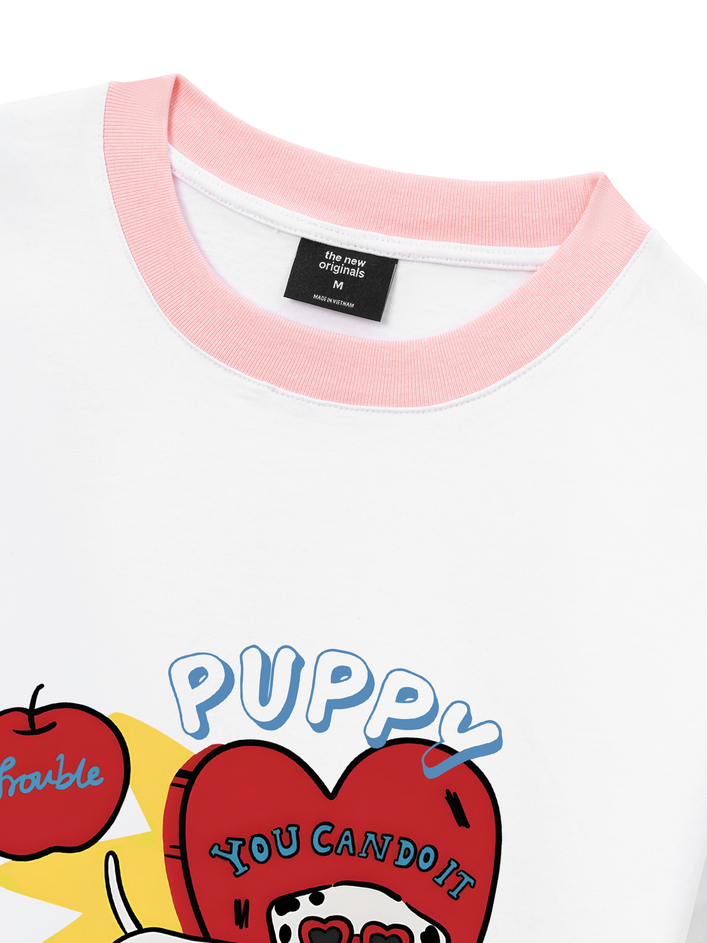 Áo Thun Ringer Relaxed Fit Puppy You Can Do It