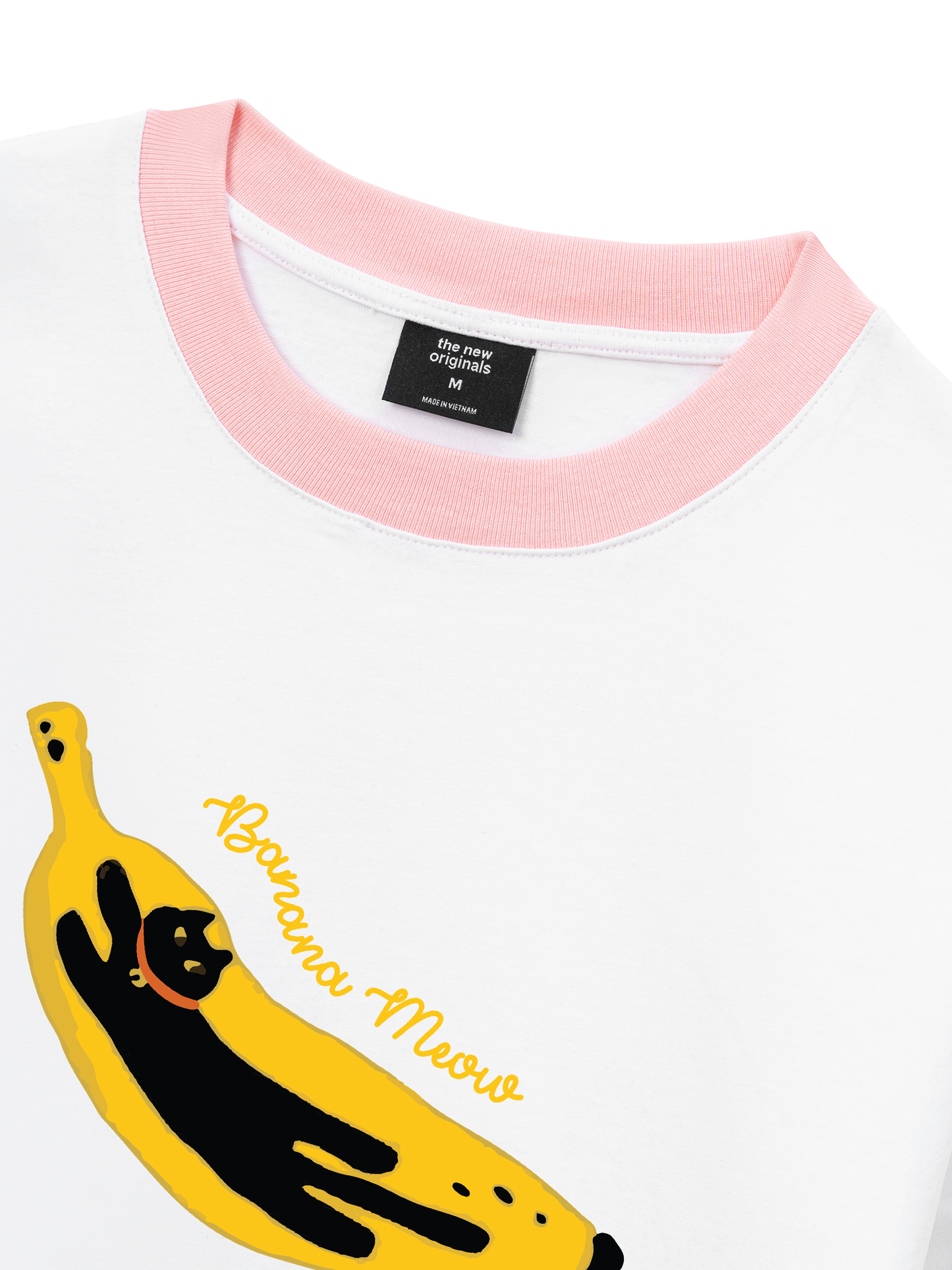 Áo Thun Ringer Relaxed Fit Banana Meow