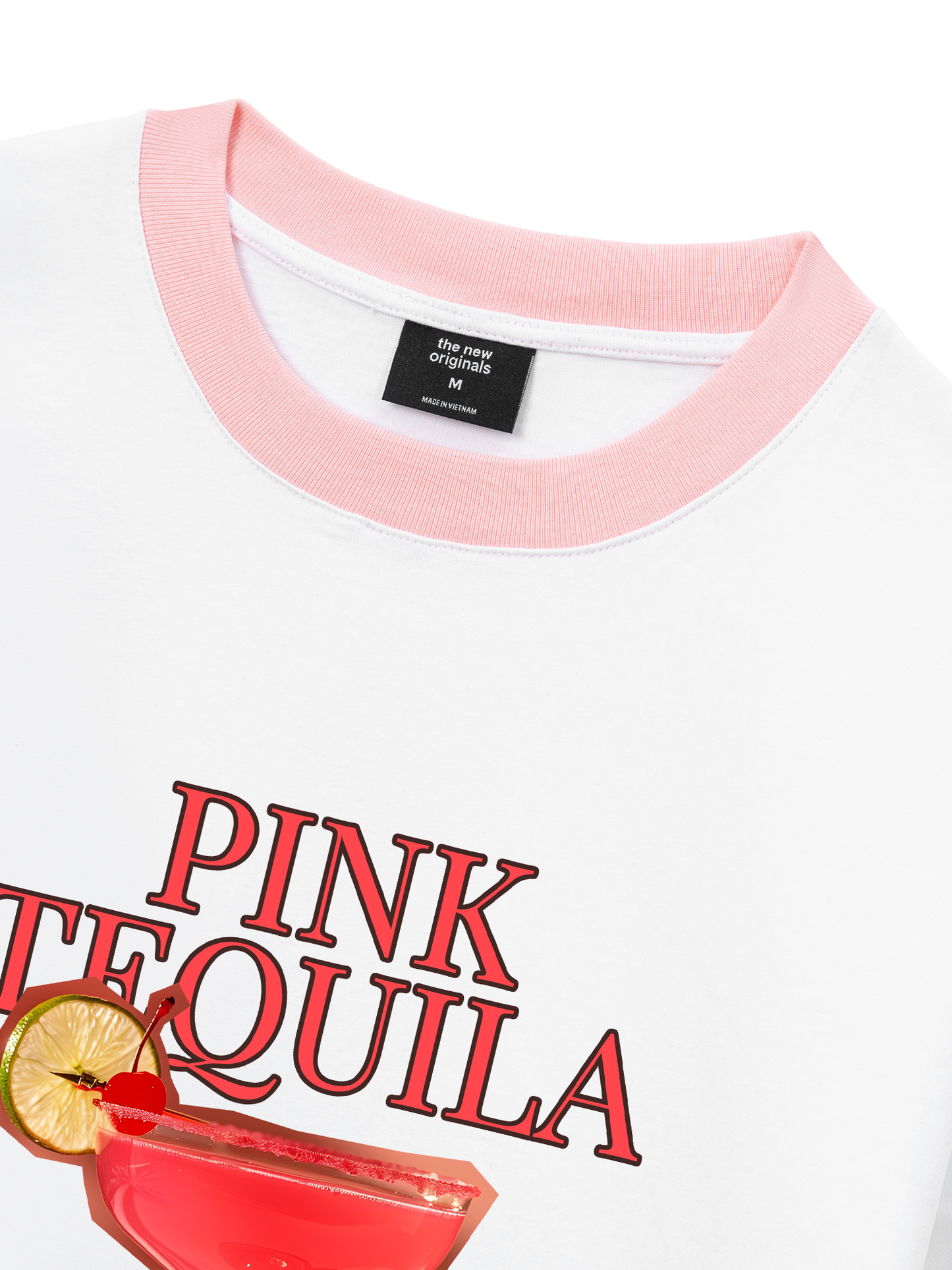Áo Thun Ringer Relaxed Fit Fresh Pink Tequila