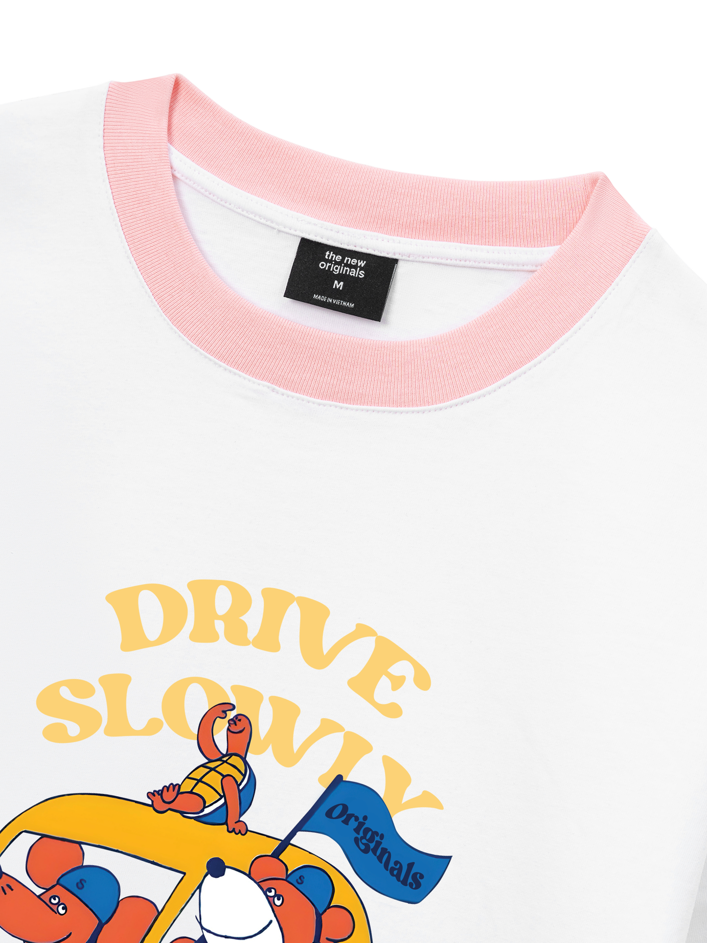 Áo Thun Ringer Relaxed Fit Drive Slowly_