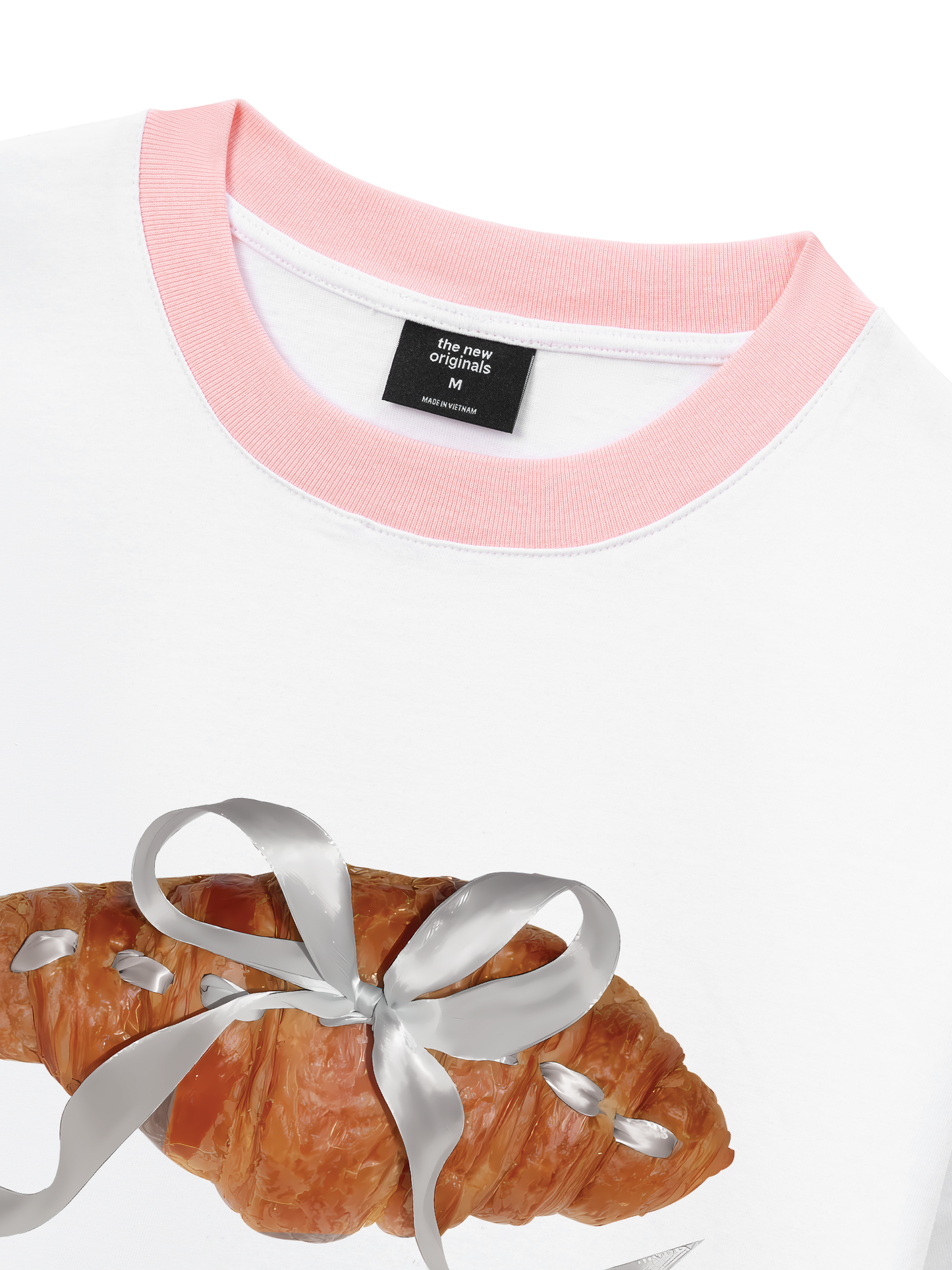 Áo Thun Ringer Relaxed Fit Sweet Pastry Silver Bow
