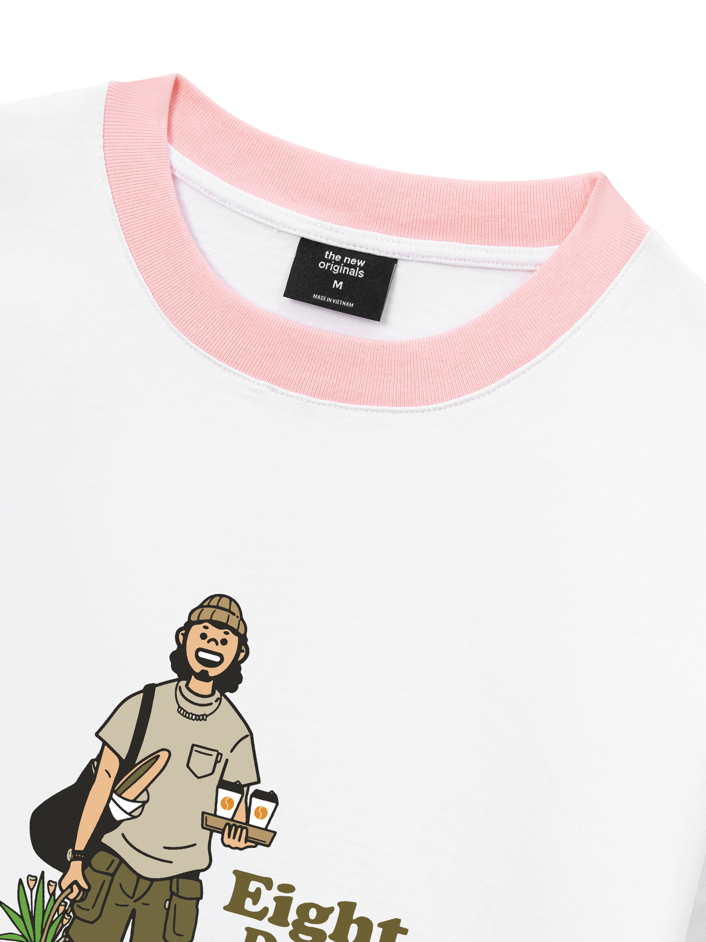 Áo Thun Ringer Relaxed Fit Go Out Coffee & Bread