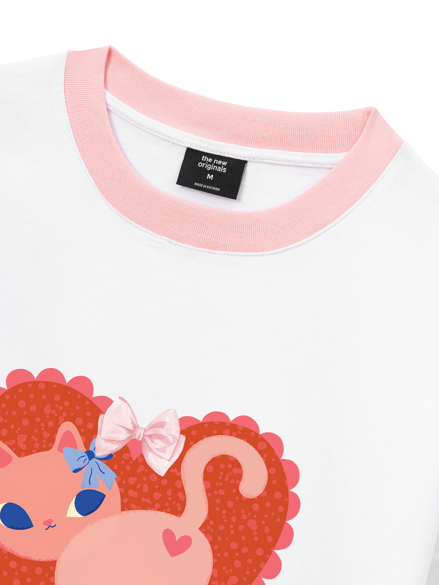 Áo Thun Ringer Relaxed Fit Kitten Kiss