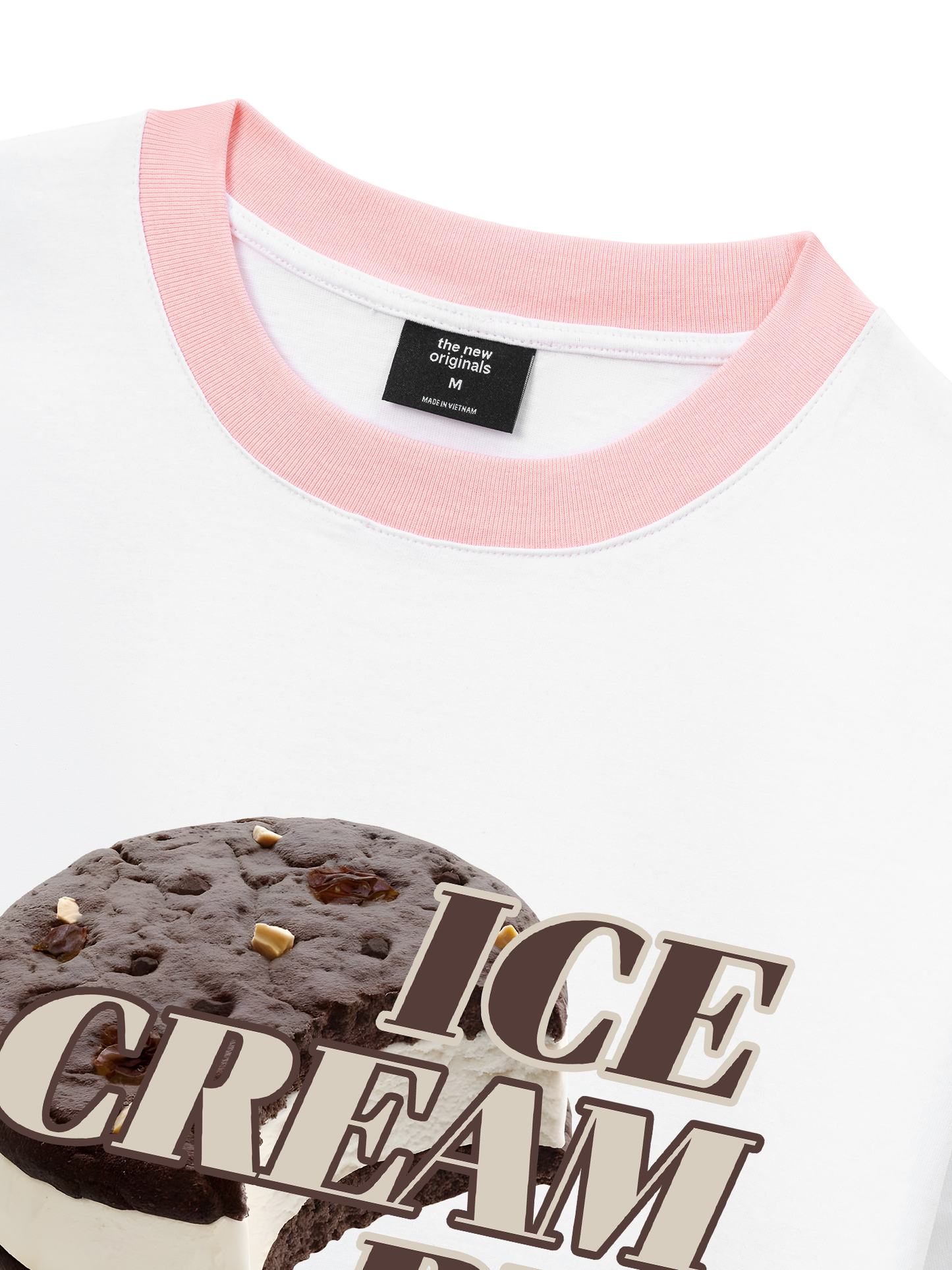Áo Thun Ringer Relaxed Fit Foody Ice Cream Pie
