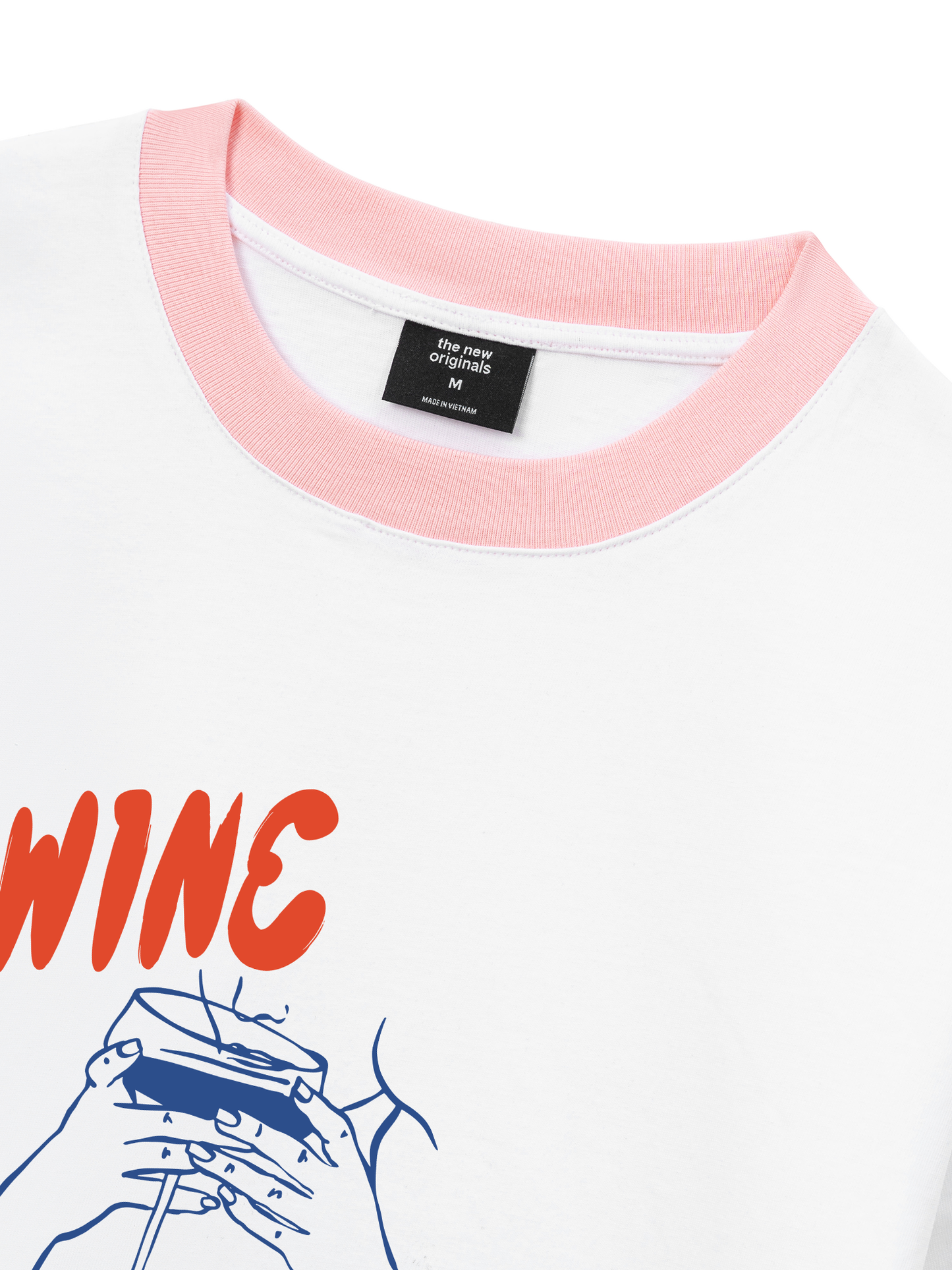 Áo Thun Ringer Relaxed Fit WINE NOT