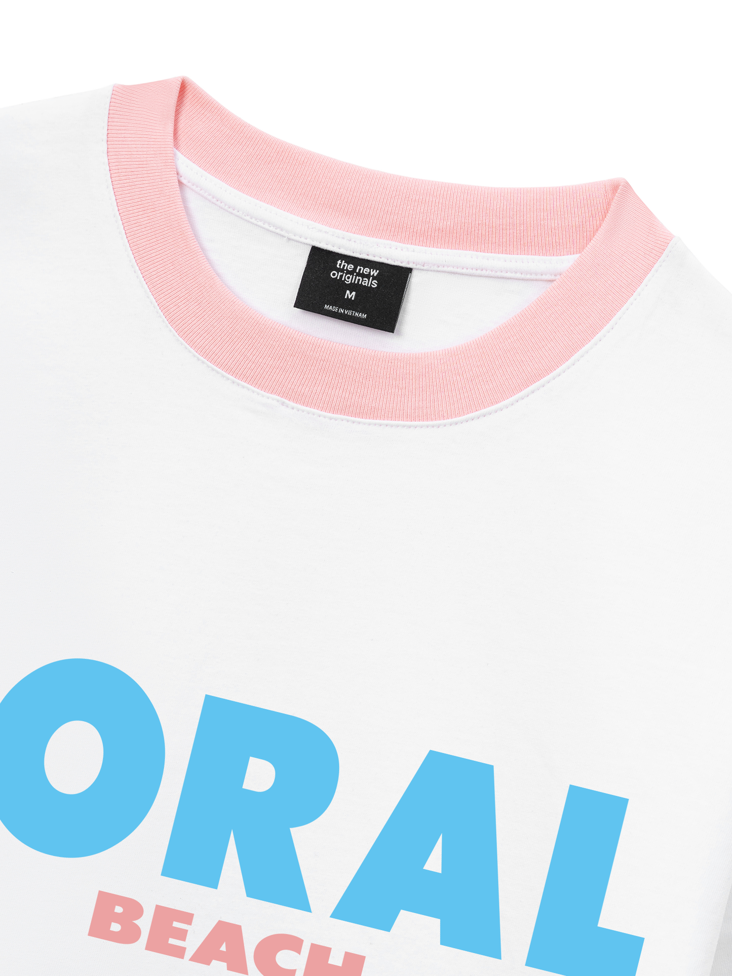 Áo Thun Ringer Relaxed Fit Summer Vibes Coral Beach