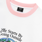 Áo Thun Ringer Relaxed Fit Life Starts By Going Outside