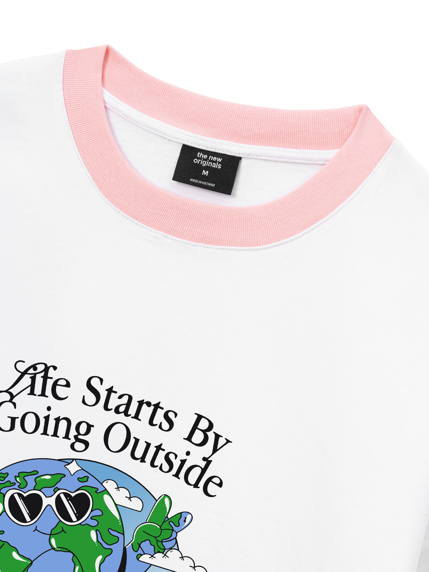Áo Thun Ringer Relaxed Fit Life Starts By Going Outside