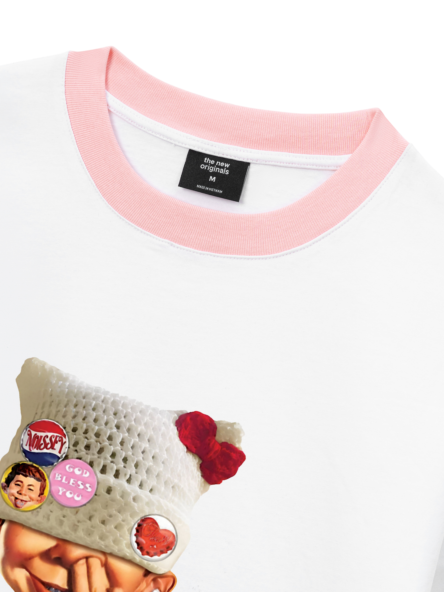 Áo Thun Ringer Relaxed Fit Badge DIY_ bad boy_s woolen hat
