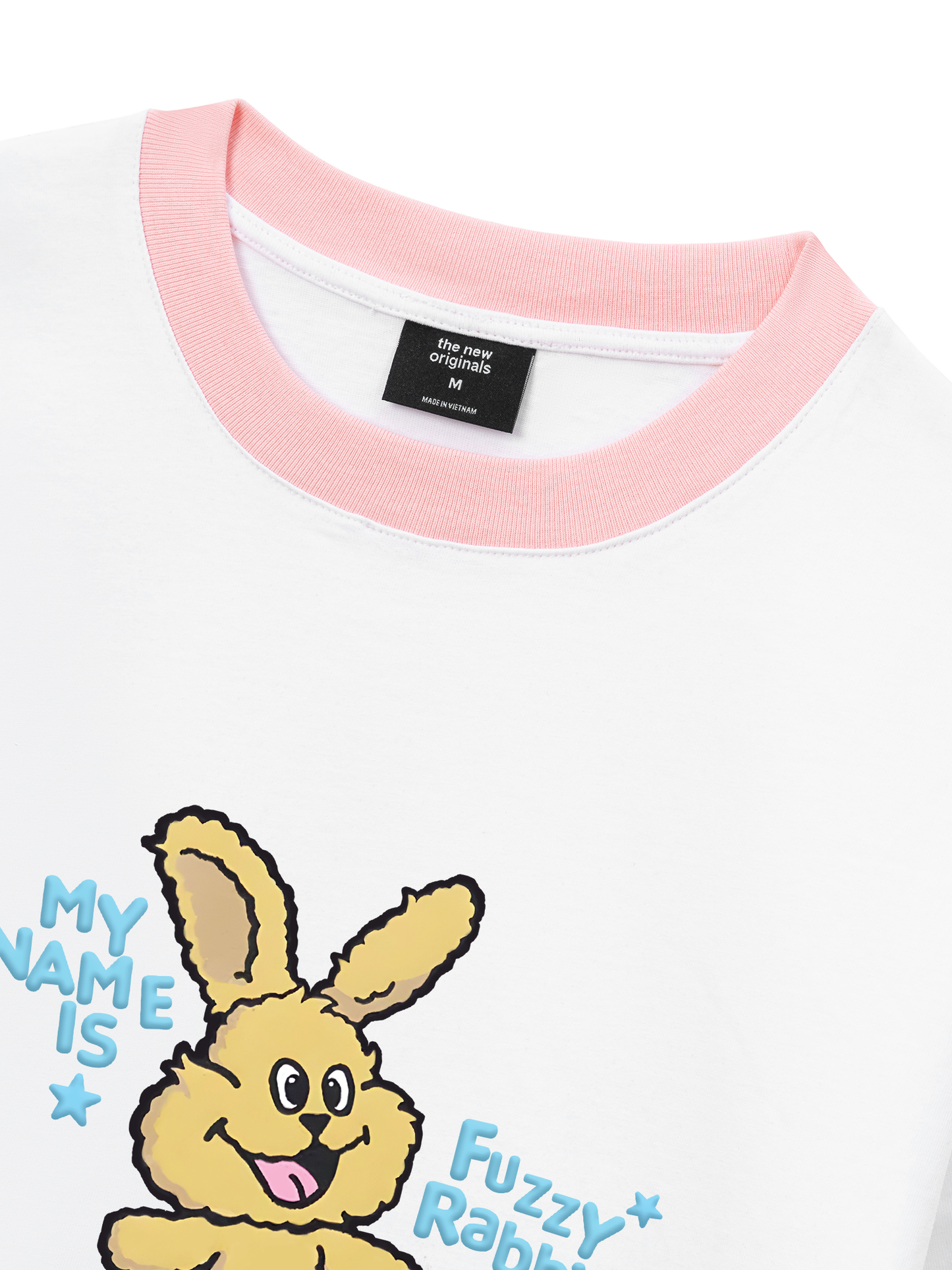 Áo Thun Ringer Relaxed Fit My Name Is Fuzzy Rabbit