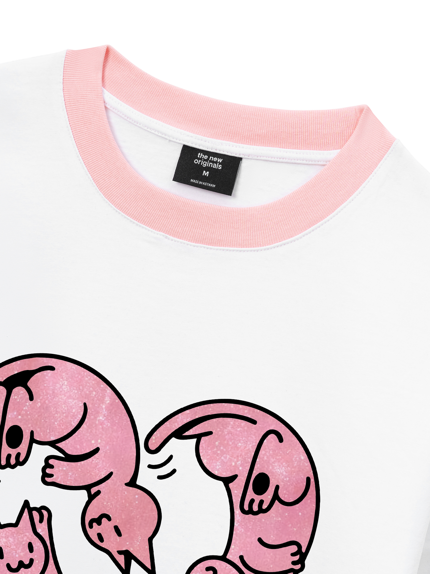 Áo Thun Ringer Relaxed Fit Meow Meow Heart
