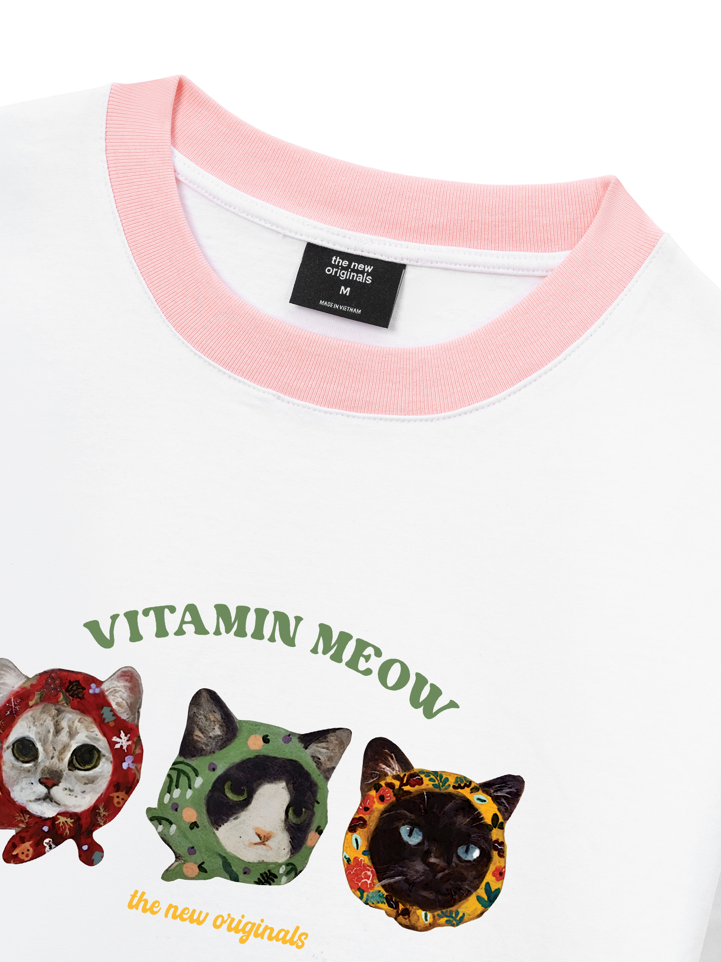 Áo Thun Ringer Relaxed Fit Vitamin Meow