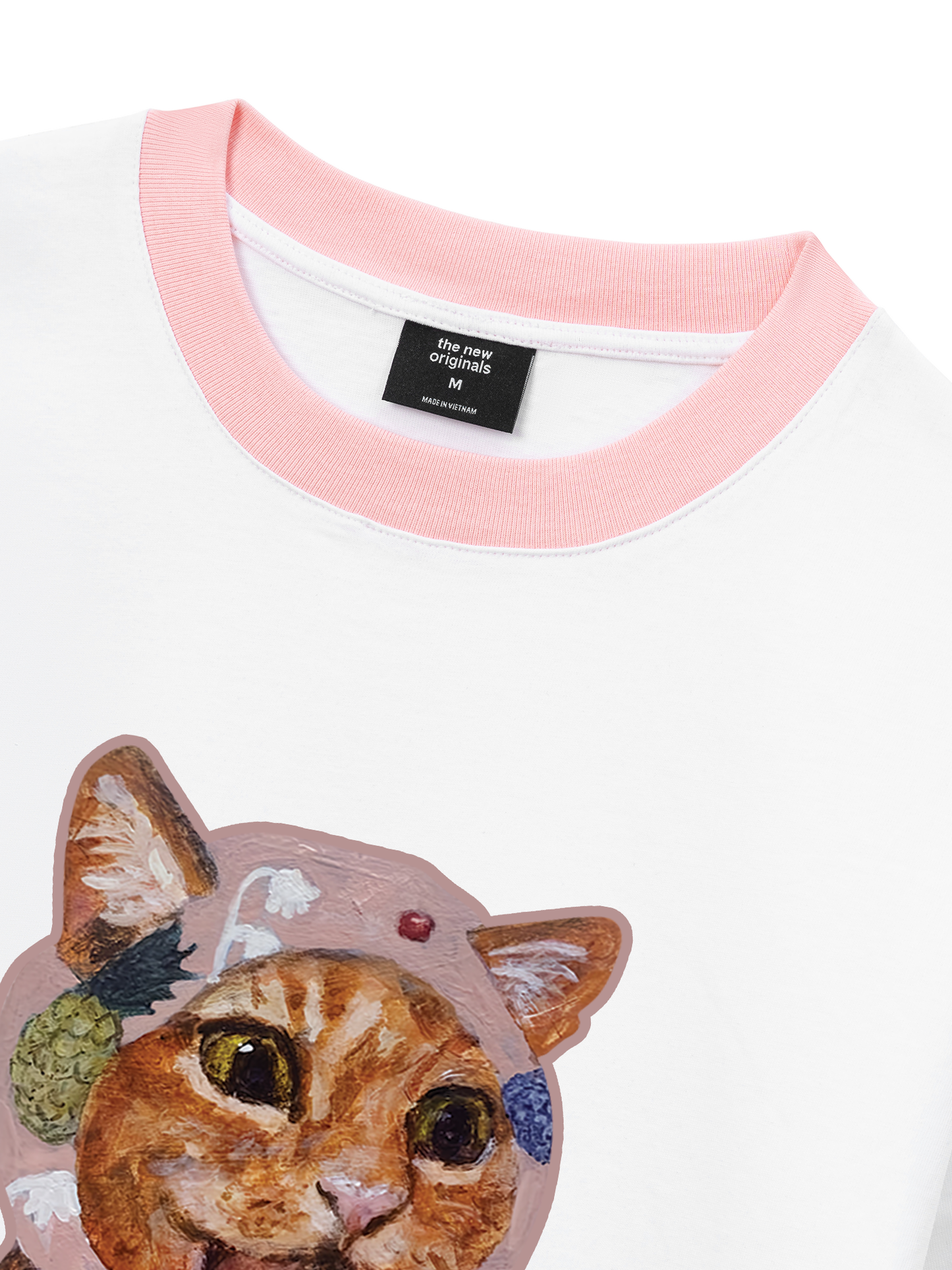 Áo Thun Ringer Relaxed Fit Crazy Cat