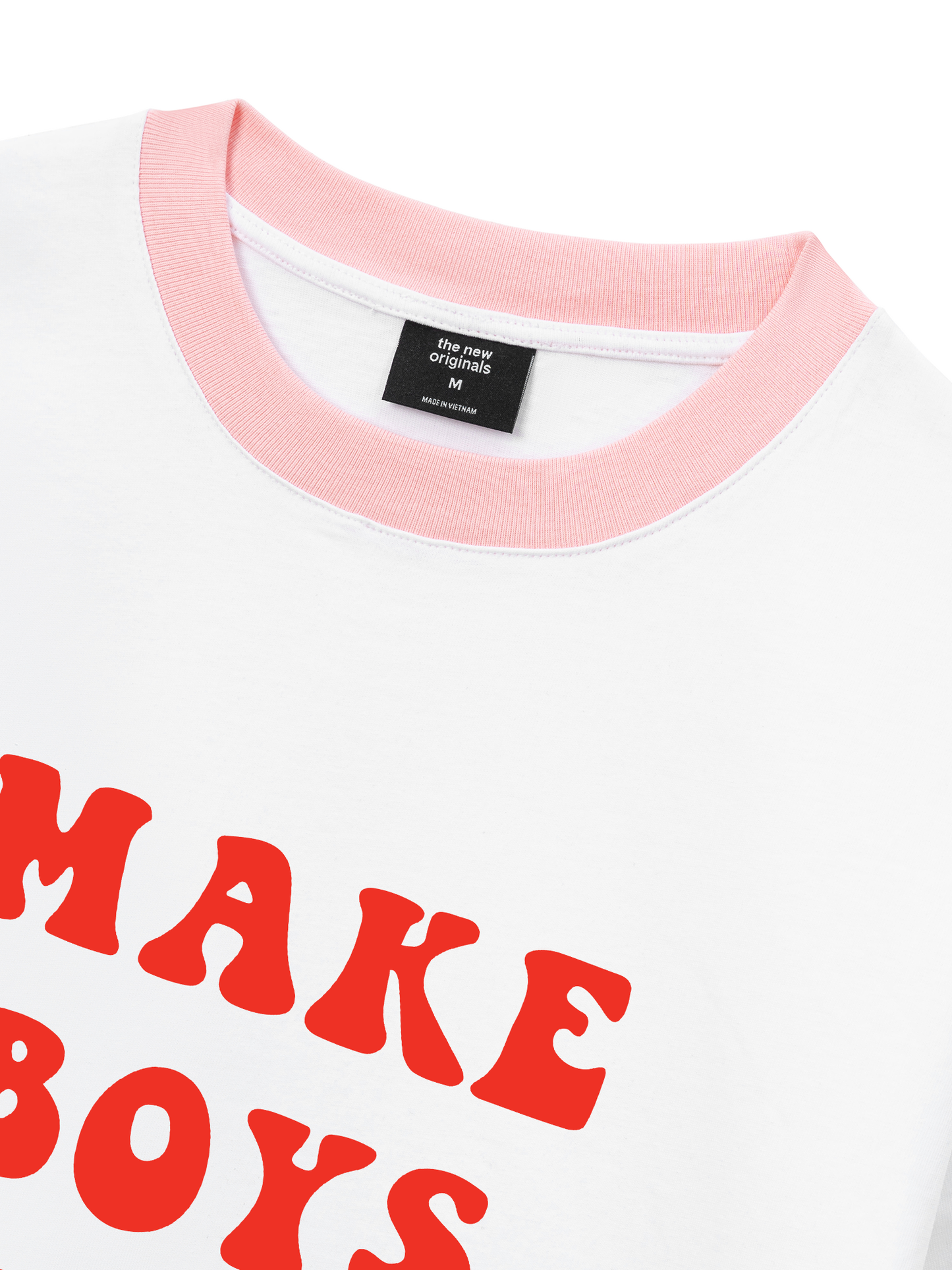 Áo Thun Ringer Relaxed Fit Make boys cry