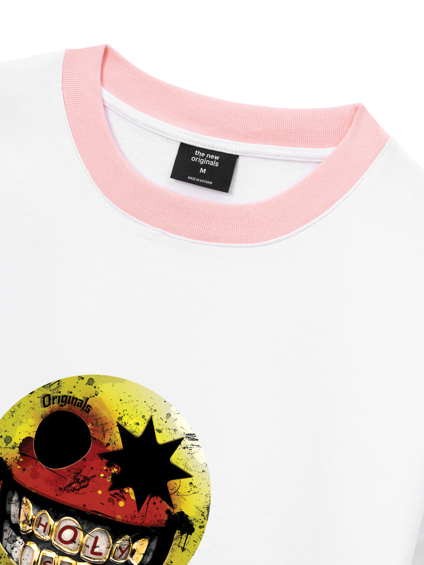 Áo Thun Ringer Relaxed Fit - Gangster Smiley