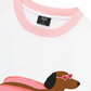 Áo Thun Ringer Relaxed Fit Pink Dachshund