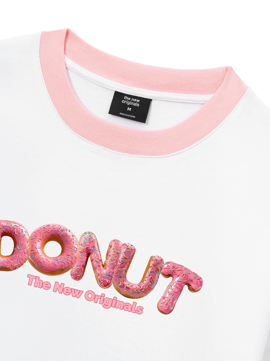 Áo Thun Ringer Relaxed Fit Foody Donut Sprinkles