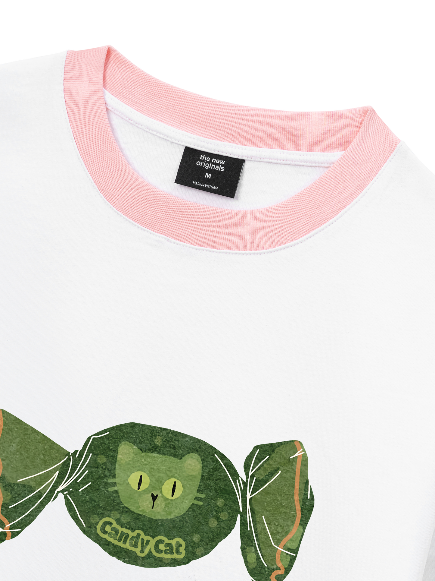 Áo Thun Ringer Relaxed Fit Candy Cat