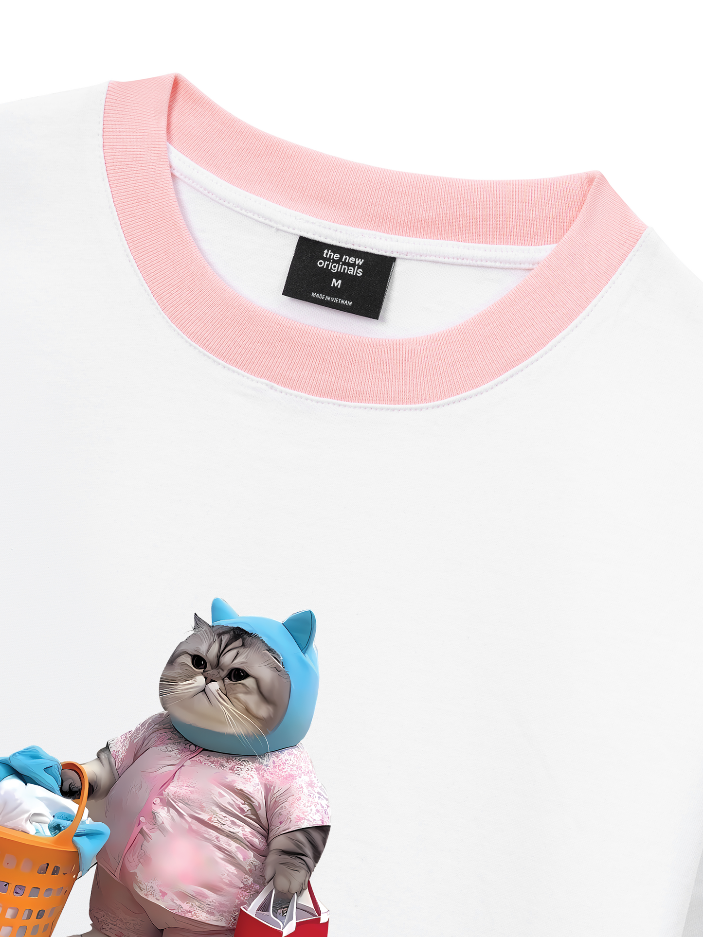 Áo Thun Ringer Relaxed Fit Animal Mood Mommy Meow
