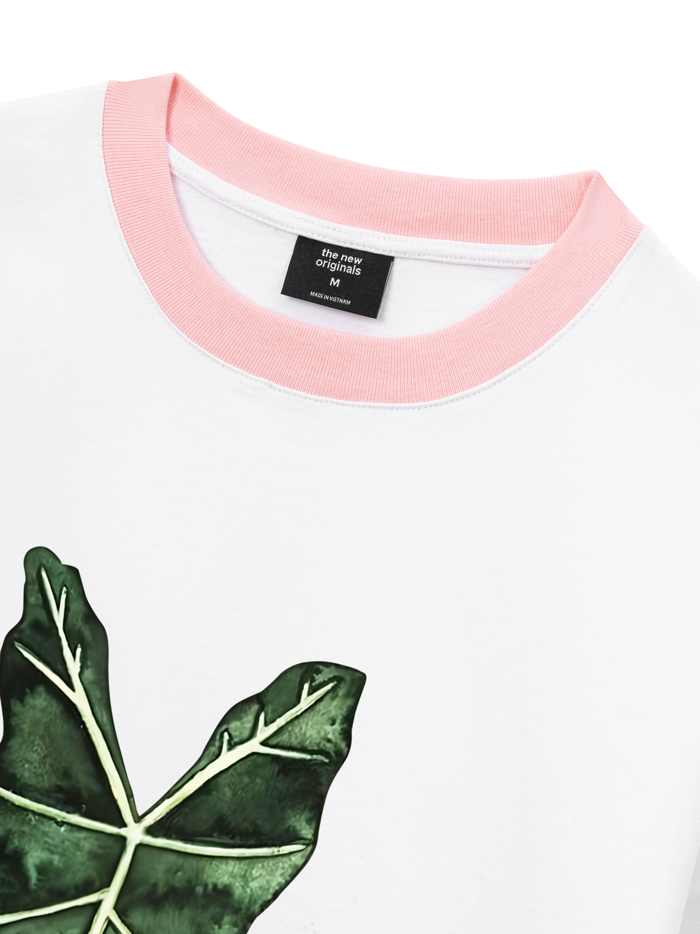 Áo Thun Ringer Relaxed Fit Tropical Alocasia Leaf