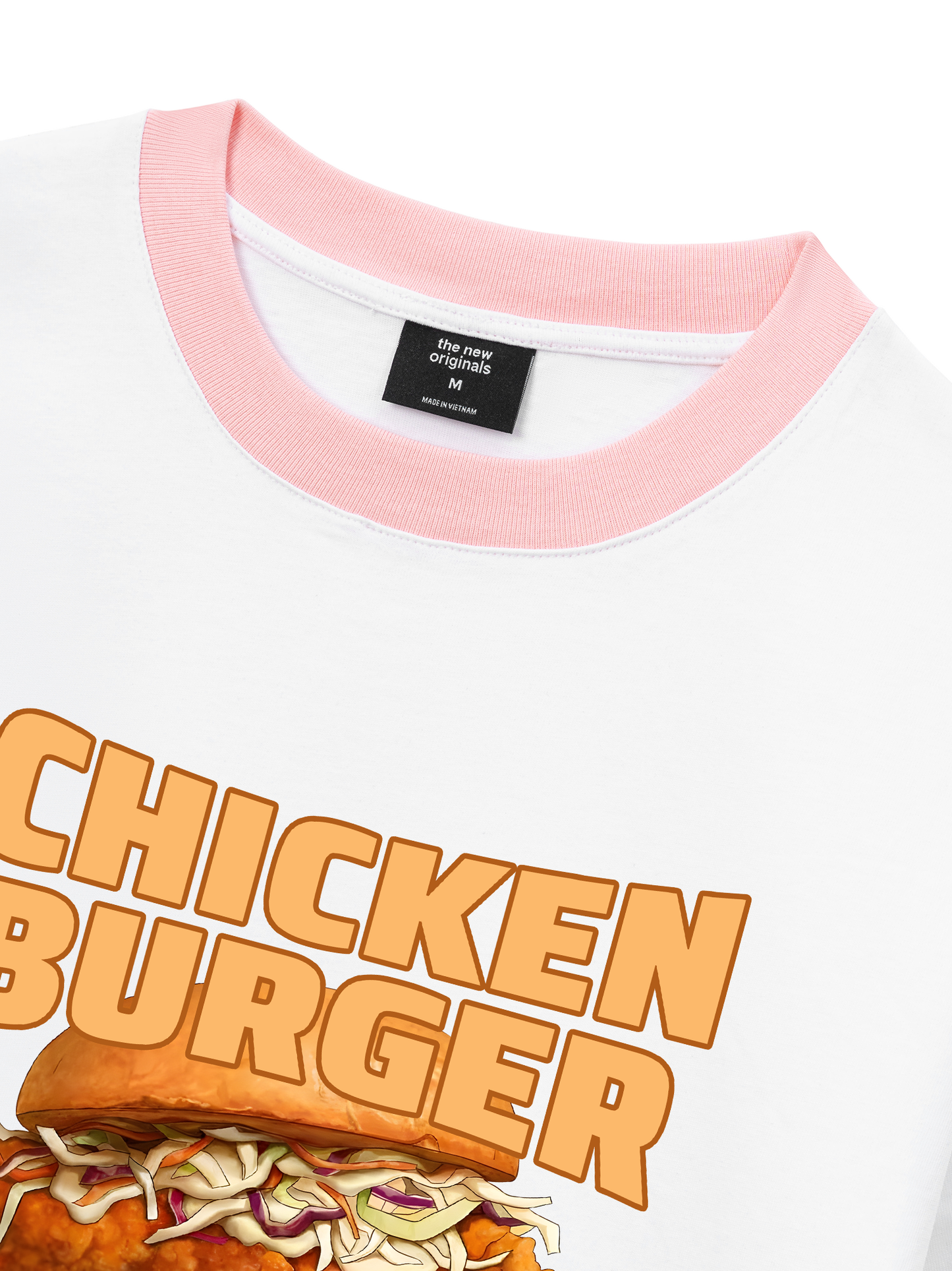 Áo Thun Ringer Relaxed Fit Foody Chicken Burger