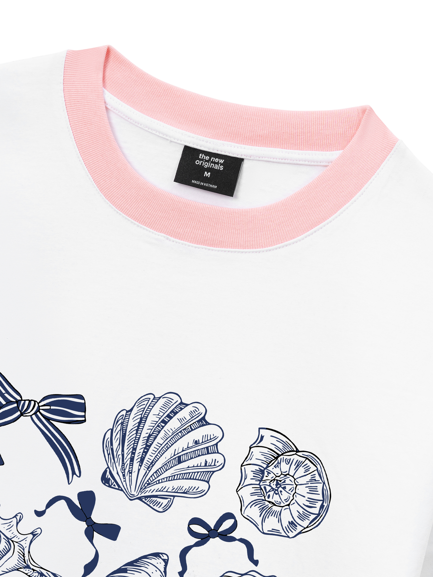 Áo Thun Ringer Relaxed Fit Ocean Blue Vibes
