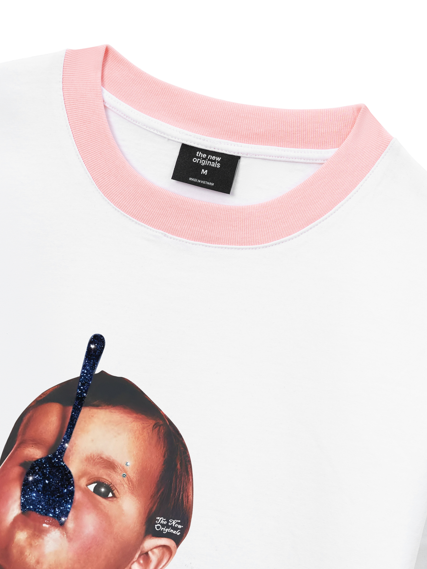 Áo Thun Ringer Relaxed Fit Funny spoon-covered face boy