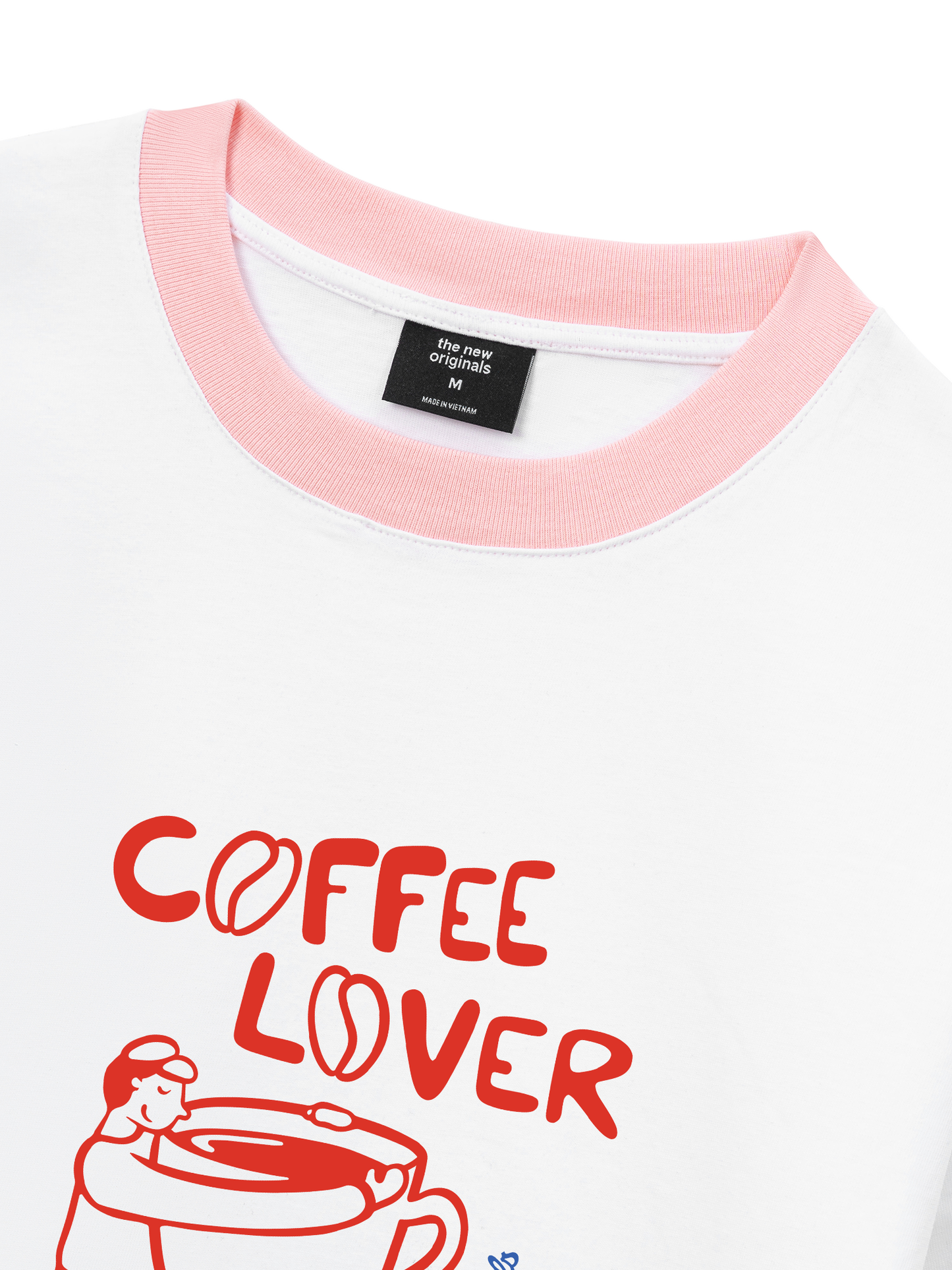 Áo Thun Ringer Relaxed Fit coffee lover club-01