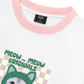 Áo Thun Ringer Relaxed Fit Animal Mood Meow Green Pink