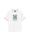 Áo Thun Ringer Relaxed Fit Animal Mood Meow Green Pink