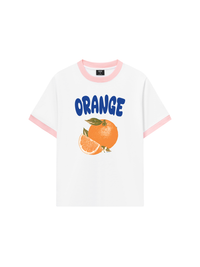 Áo Thun Ringer Relaxed Fit Summer Vibes Blue Orange