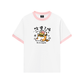 Áo Thun Ringer Relaxed Fit Sweet Pastry Cute Meow With Burger