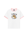 Áo Thun Ringer Relaxed Fit Sweet Pastry Cute Meow With Burger