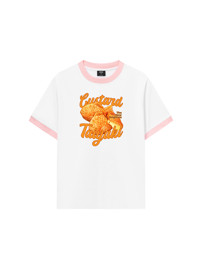 Áo Thun Ringer Relaxed Fit Foody Custard Taiyaki