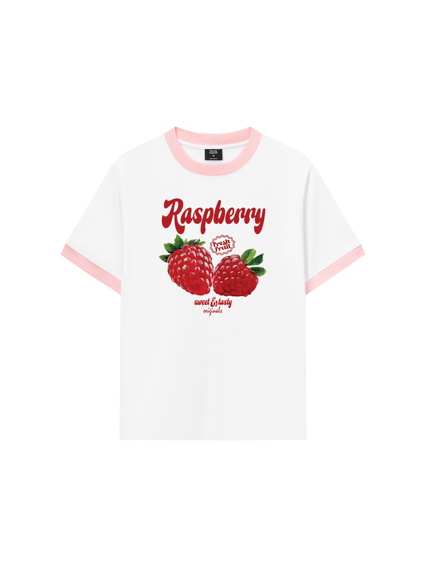 Áo Thun Ringer Relaxed Fit Summer Vibes Raspberry