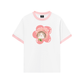 Áo Thun Ringer Relaxed Fit Flower Cat