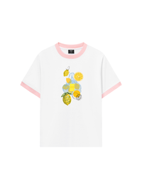 Áo Thun Ringer Relaxed Fit Summer Vibes Lemon Shopping
