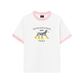 Áo Thun Ringer Relaxed Fit Animal Cute Puppy Yellow Boots