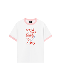 Áo Thun Ringer Relaxed Fit coffee lover club-01