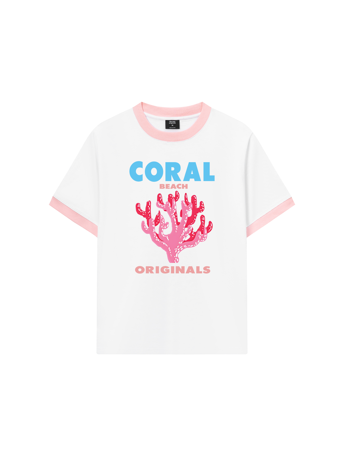 Áo Thun Ringer Relaxed Fit Summer Vibes Coral Beach