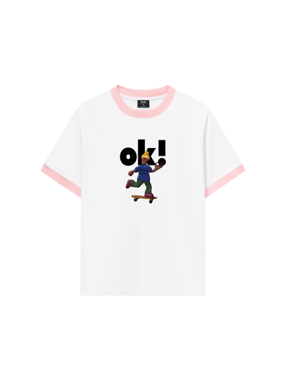 Áo Thun Ringer Relaxed Fit Weekend OK Skate