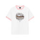 Áo Thun Ringer Relaxed Fit Art Pearl Lip Black