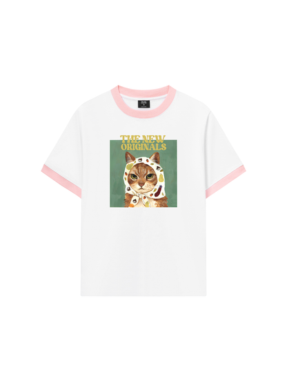 Áo Thun Ringer Relaxed Fit Lady cat