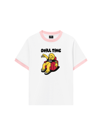 Áo Thun Ringer Relaxed Fit Weekend Chill Time
