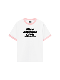 Áo Thun Ringer Relaxed Fit Life Vibe Nice Attitude