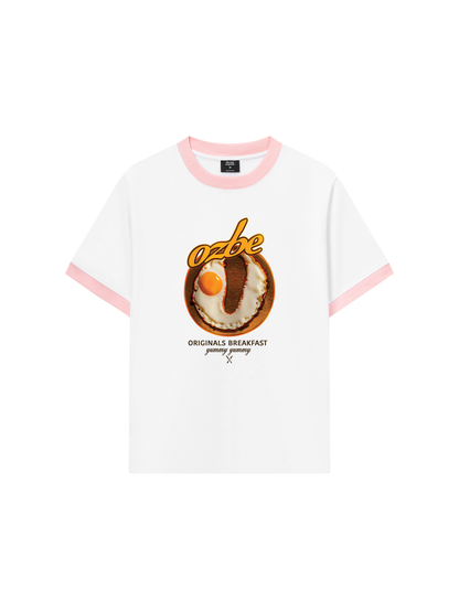 Áo Thun Ringer Relaxed Fit Sweet Pastry Breakfast