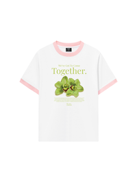 Áo Thun Ringer Relaxed Fit Summer Vibes Green Flower